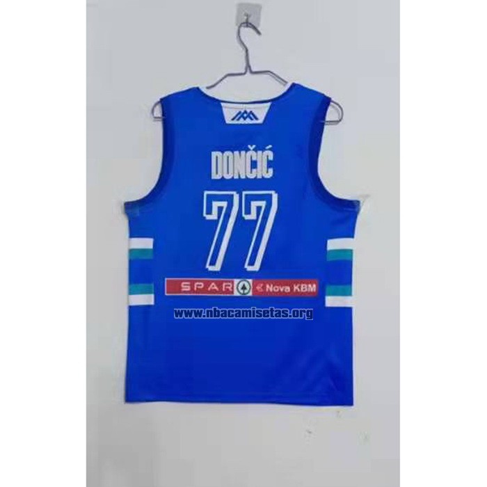 Camiseta Slovenia Luka Doncic NO 77 Tokyo 2021 Azul
